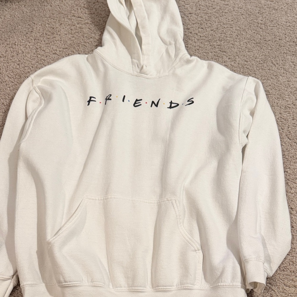 Cream Hoodie with Friends Logo